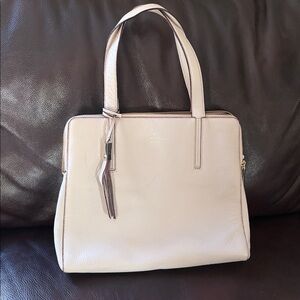 Kate Spade ♠️ Gold Logo Cream Bag